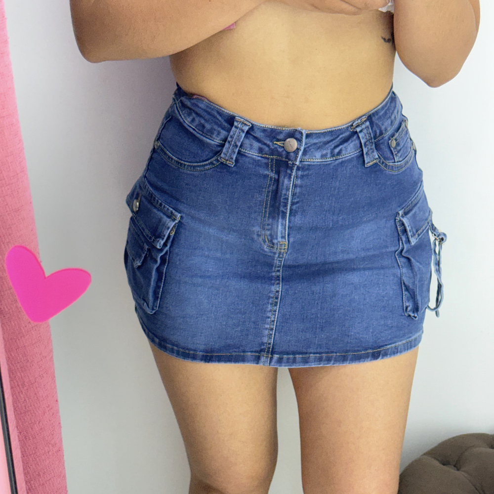 Falda blue short interno  1