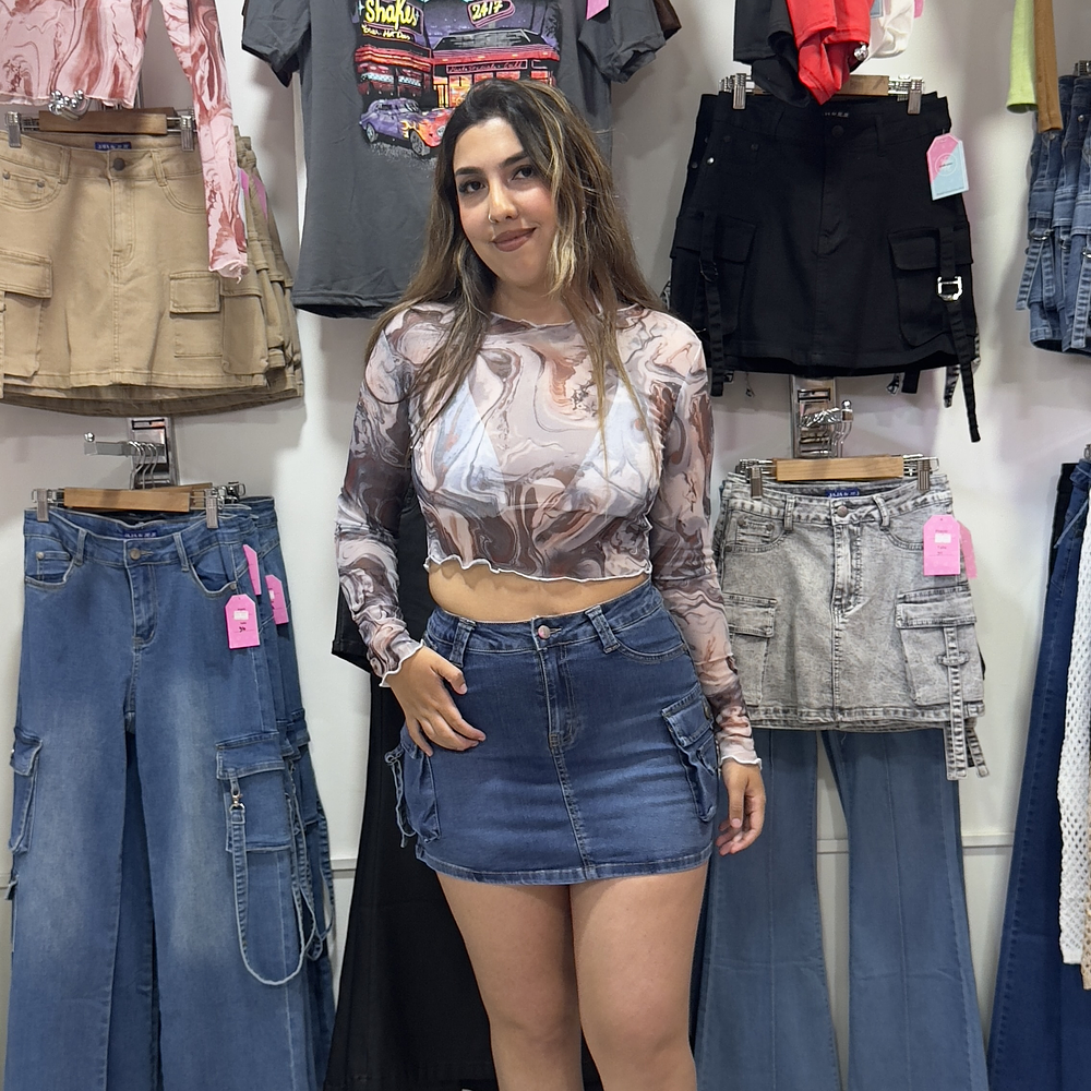 Falda blue short interno  2