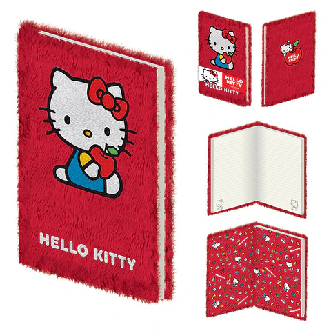 Hello Kitty A5 plush notebook