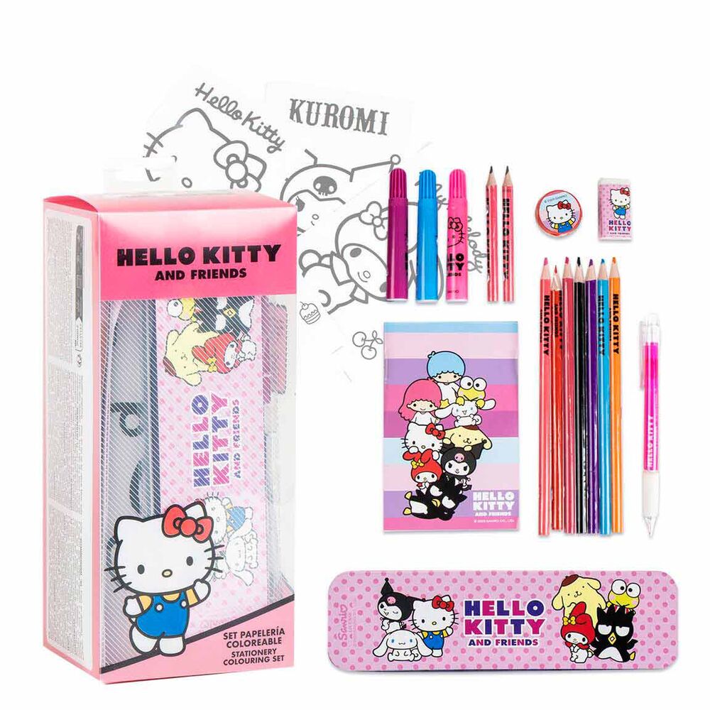 Hello Kitty colouring stationery set 1