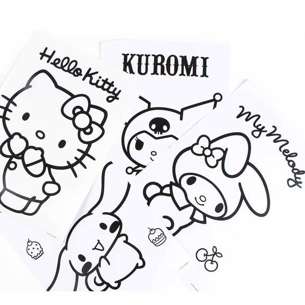 Hello Kitty colouring stationery set 4
