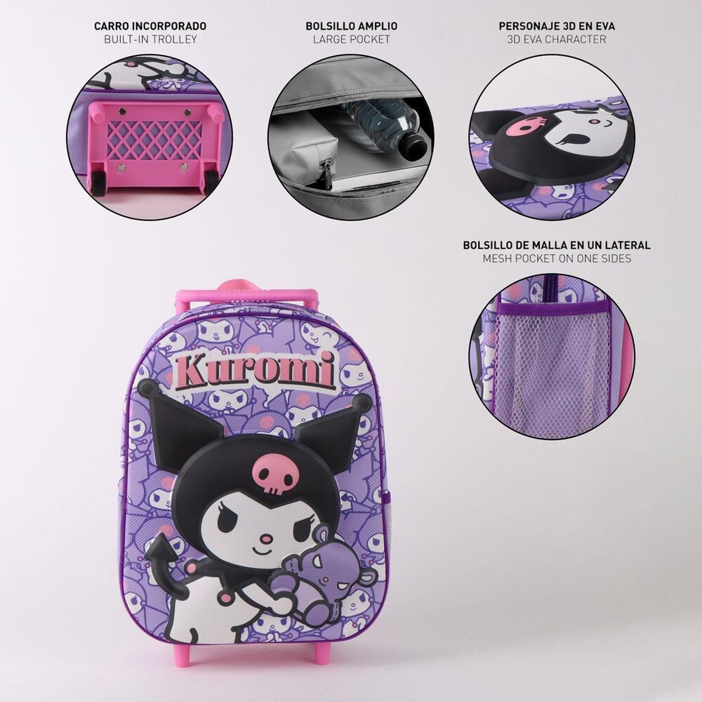 Hello Kitty Kuromi 3D trolley 30cm 6