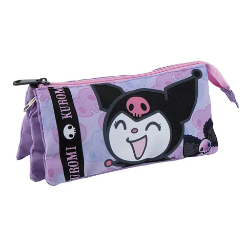Hello Kitty Kuromi triple pencil case