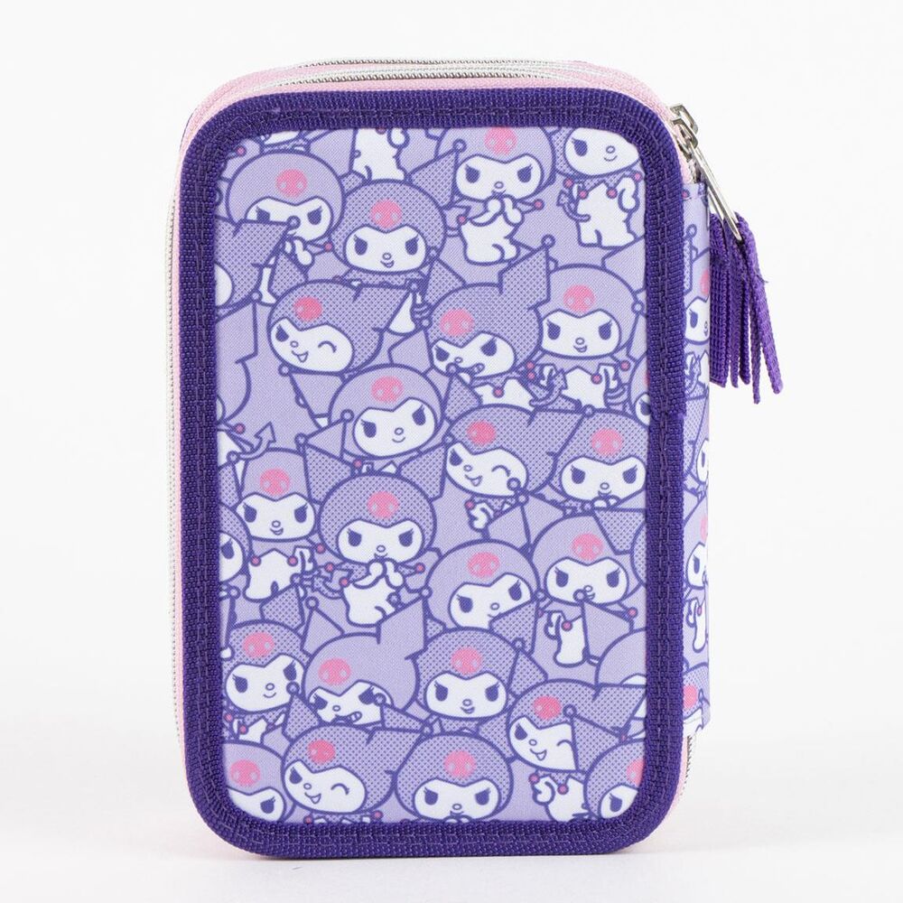 Hello Kitty Kuromi triple pencil case 2