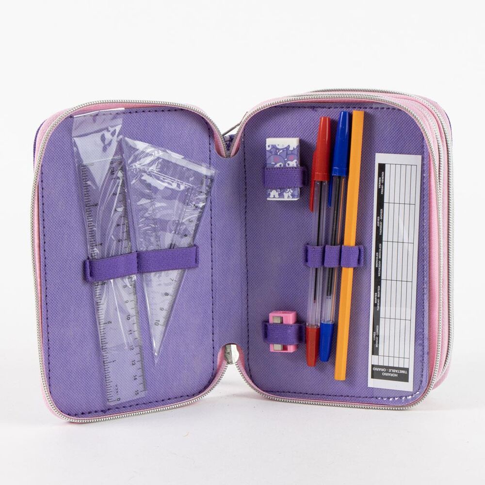 Hello Kitty Kuromi triple pencil case 3