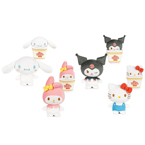 Hello Kitty & Friends Cup Noodles assorted plush toy 16cm