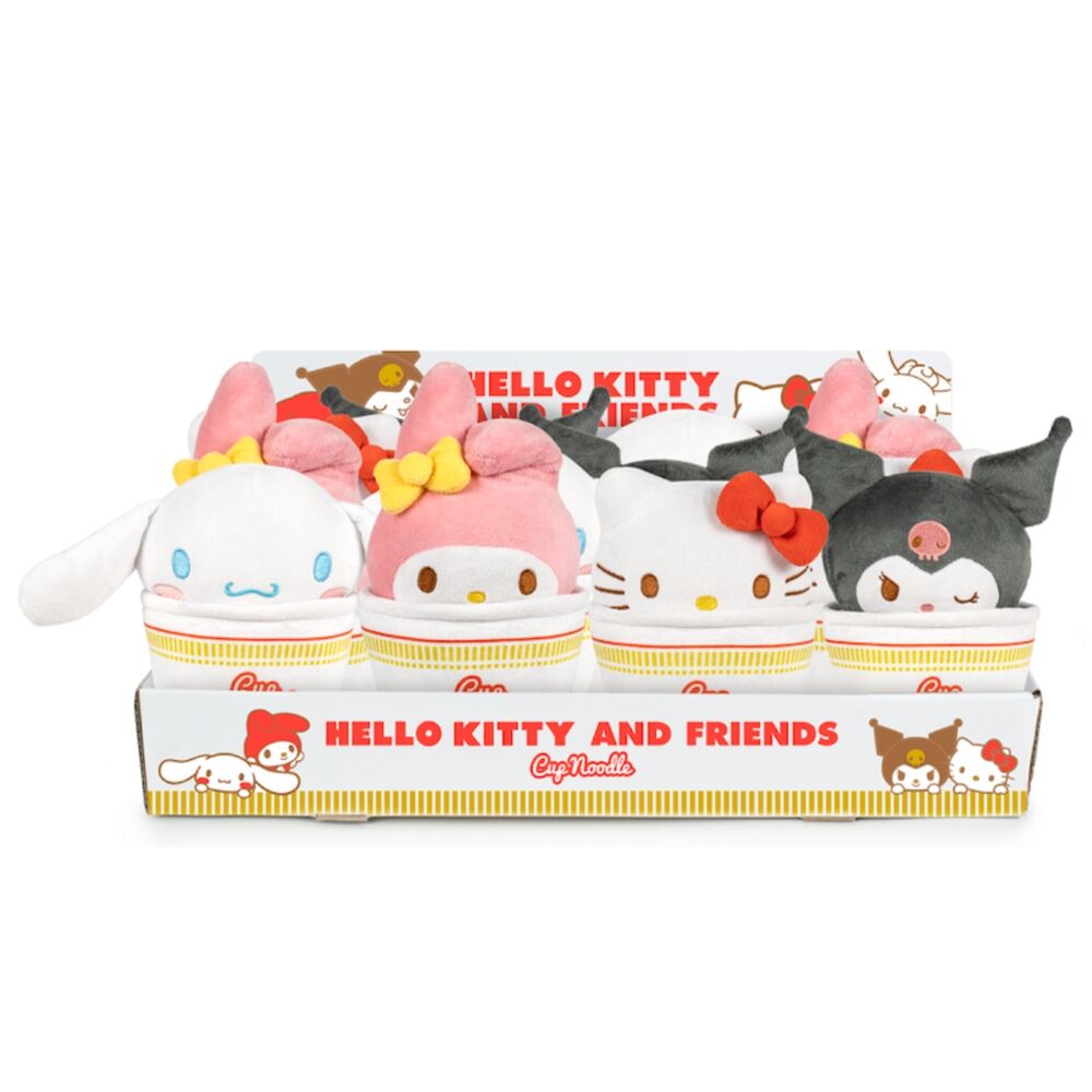 Hello Kitty & Friends Cup Noodles assorted plush toy 16cm 6