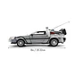 Back to the Future 40th Anniversary Time Machine Hollywood Rides Dlorean replica - Thumbnail 3
