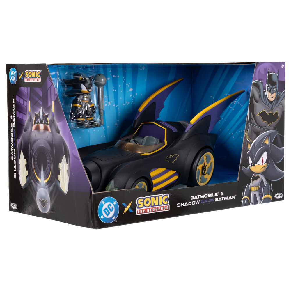 Sonic The Hedgehog Shadow Batman figure + Batmobile 1