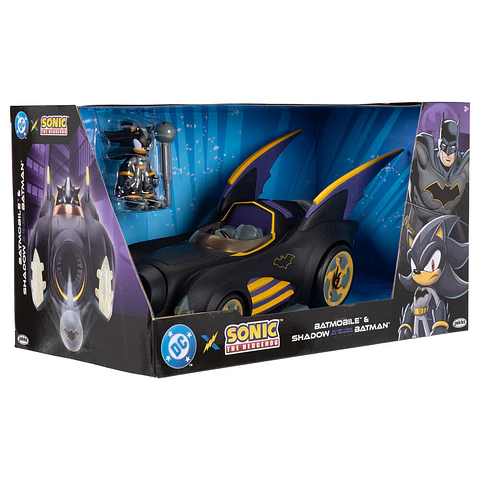 Sonic The Hedgehog Shadow Batman figure + Batmobile