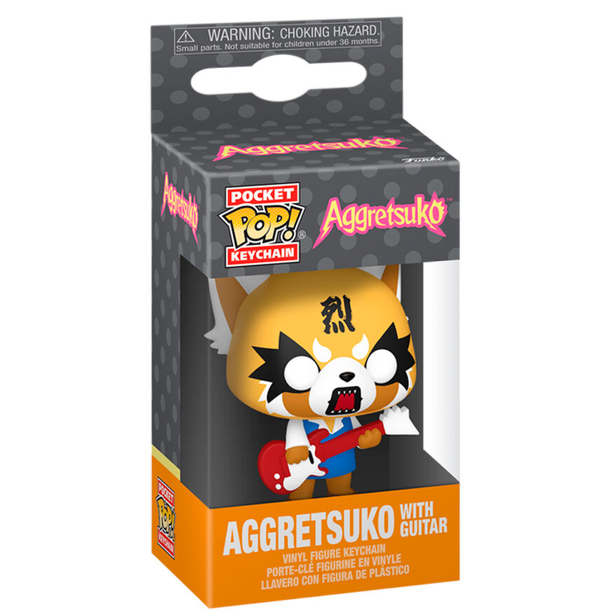 Pocket POP Keychain Aggretsuko - Aggretsuko with Guitar 1