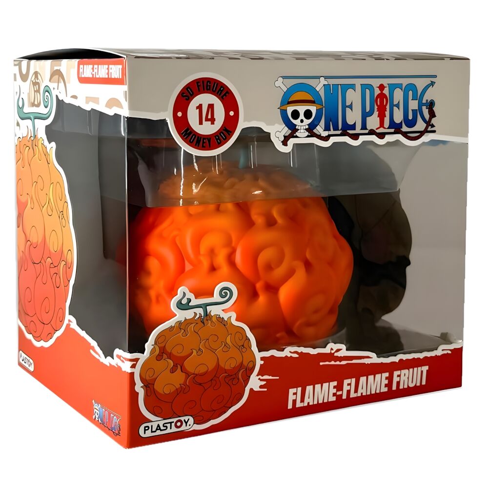 One Piece Flame-Flame Fruit money box figure 8cm 2