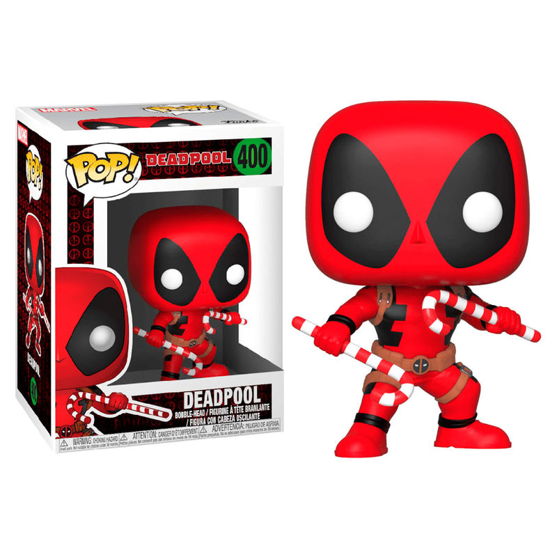 POP figure Marvel Holiday Deadpool with Candy Canes 1
