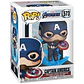 POP figure Marvel Avengers Endgame Captain America with Broken Shield & Mjolnir - Thumbnail 2