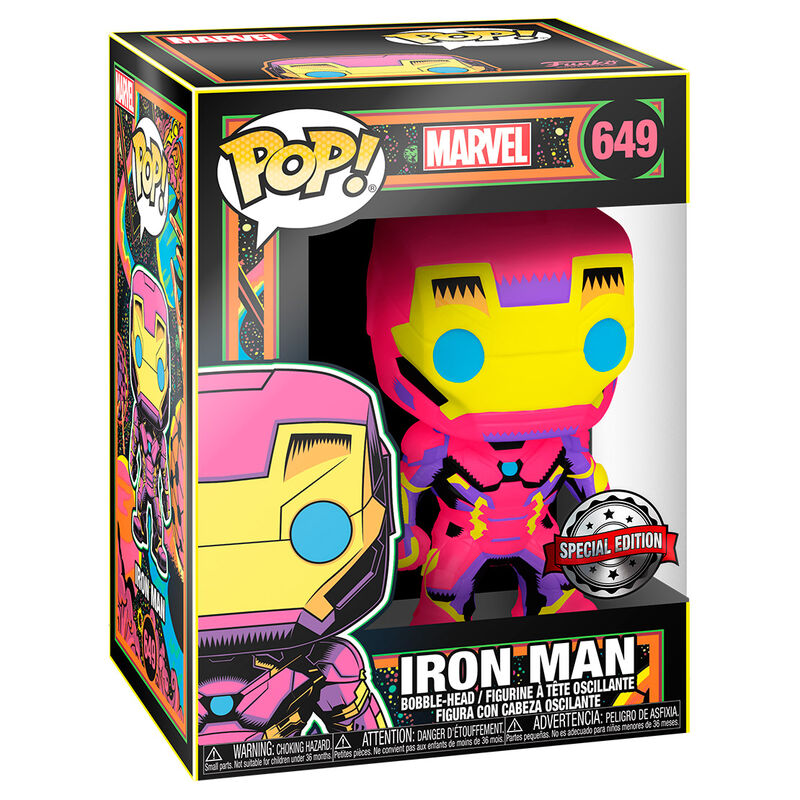 POP figure Marvel Iron Man Black Light Exclusive 2