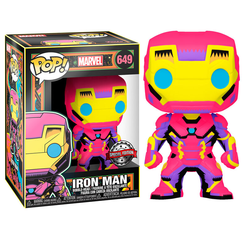 POP figure Marvel Iron Man Black Light Exclusive 3