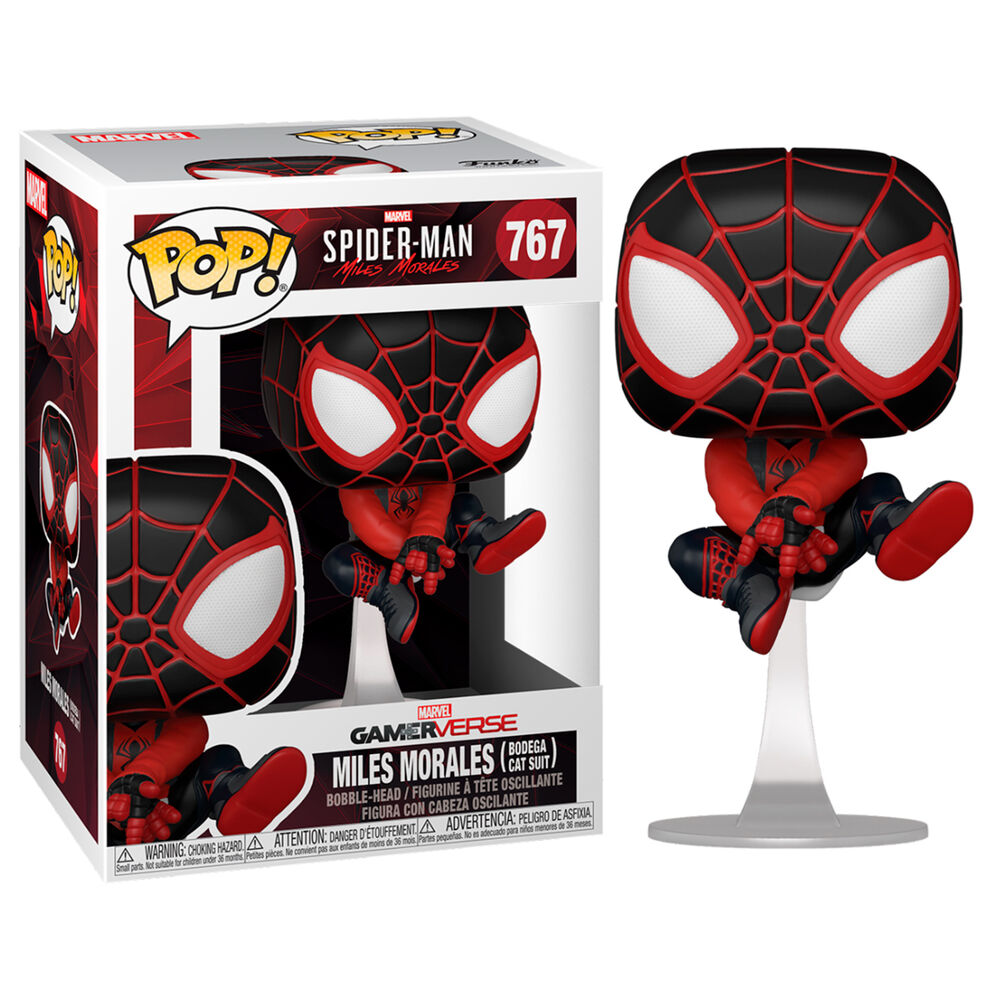 POP figure Marvel Spiderman Miles Morales Bodega Cat Suit 1