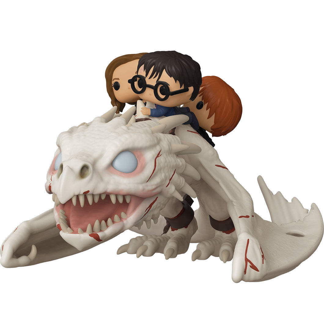 POP figure Harry Potter Gringotts Dragon with Harry, Ron and Hermione 2