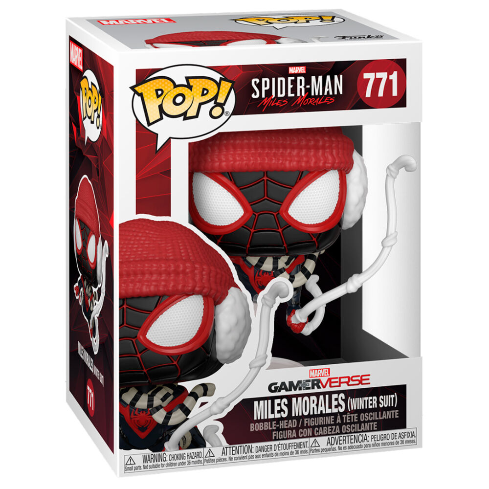 POP figure Marvel Spiderman Miles Morales Winter Suit 3