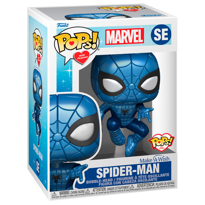 POP figure Marvel Make a Wish Spiderman Metallic 2