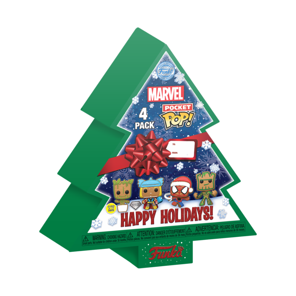 Pocket POP pack 4 figures Marvel Tree Holiday Exclusive 1