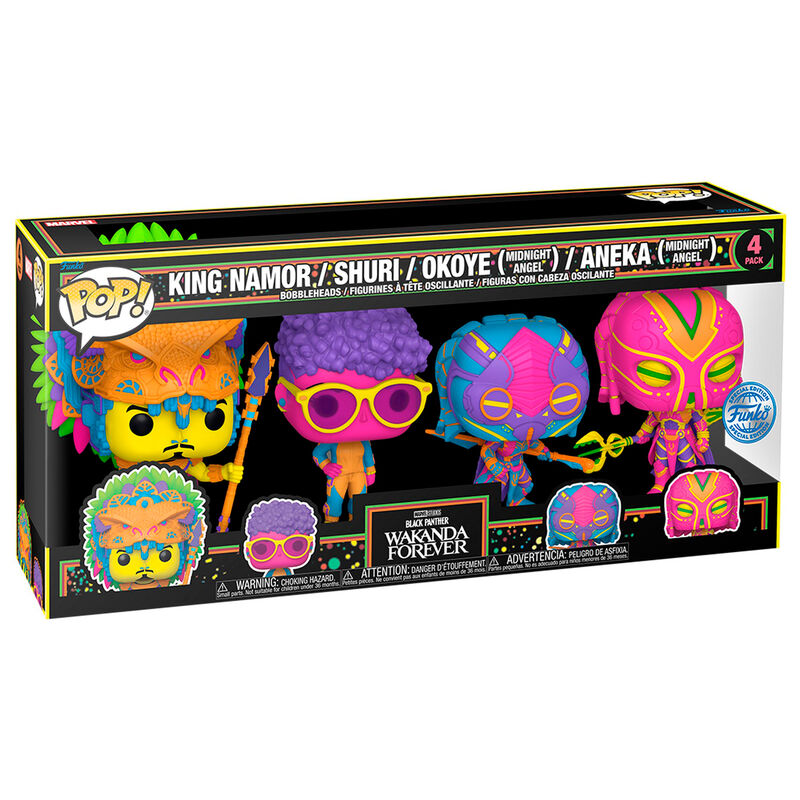POP pack 4 figures Marvel Black Panther Wakanda Forever Exclusive 1