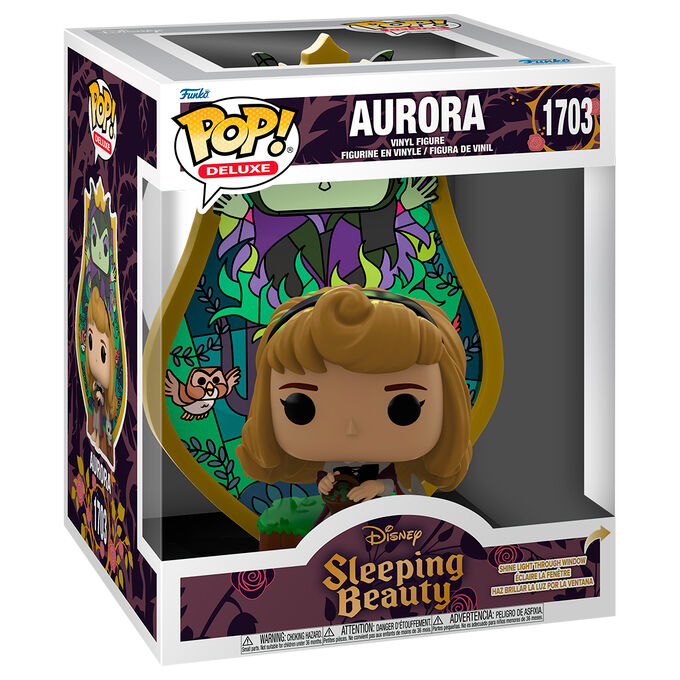 POP figure Deluxe Disney Slepping Beauty Aurora Maleficent Stained Glass 2