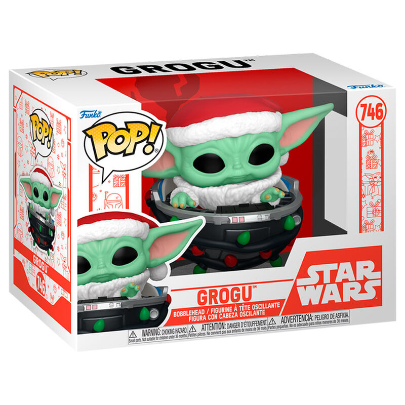 POP figure Star Wars Grogu with Santa Hat in Pram 1