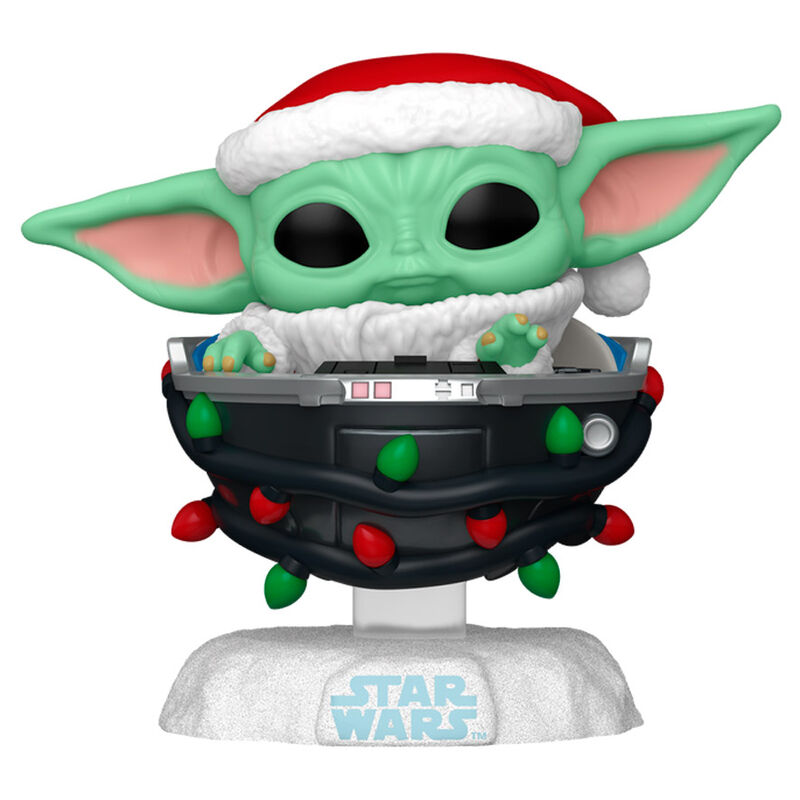 POP figure Star Wars Grogu with Santa Hat in Pram 2