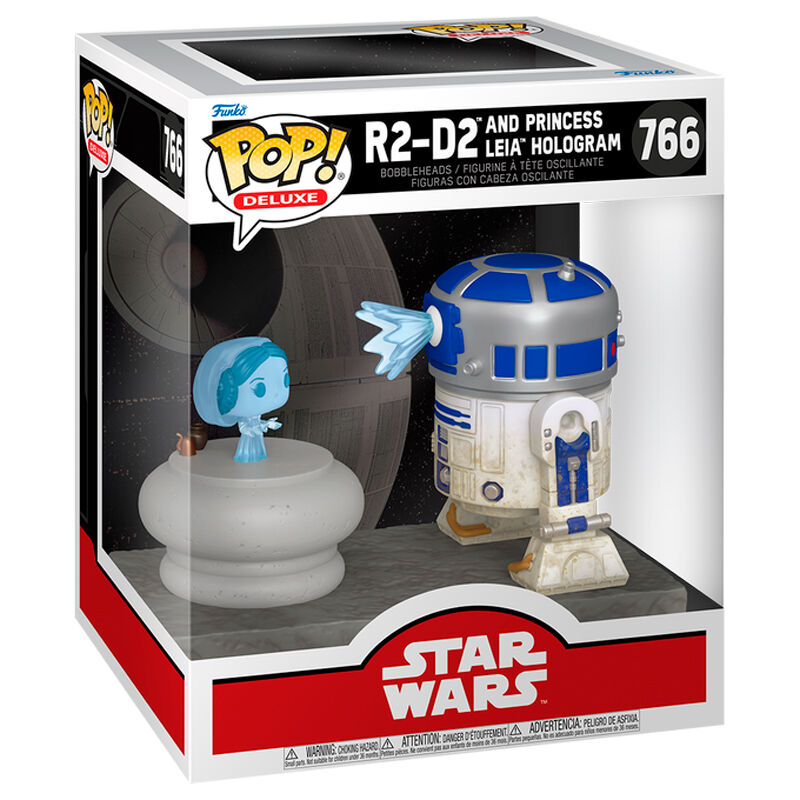 POP figure Deluxe Star Wars R2-D2 and Princess Leia Hologram 2