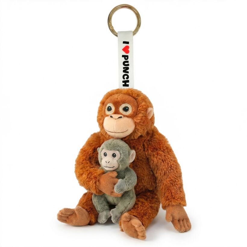 Punch monkey plush keychain 15cm 1