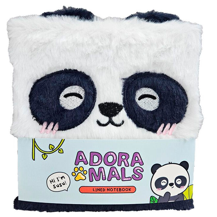 Adoramals Panda Bear A5 plush notebook 1