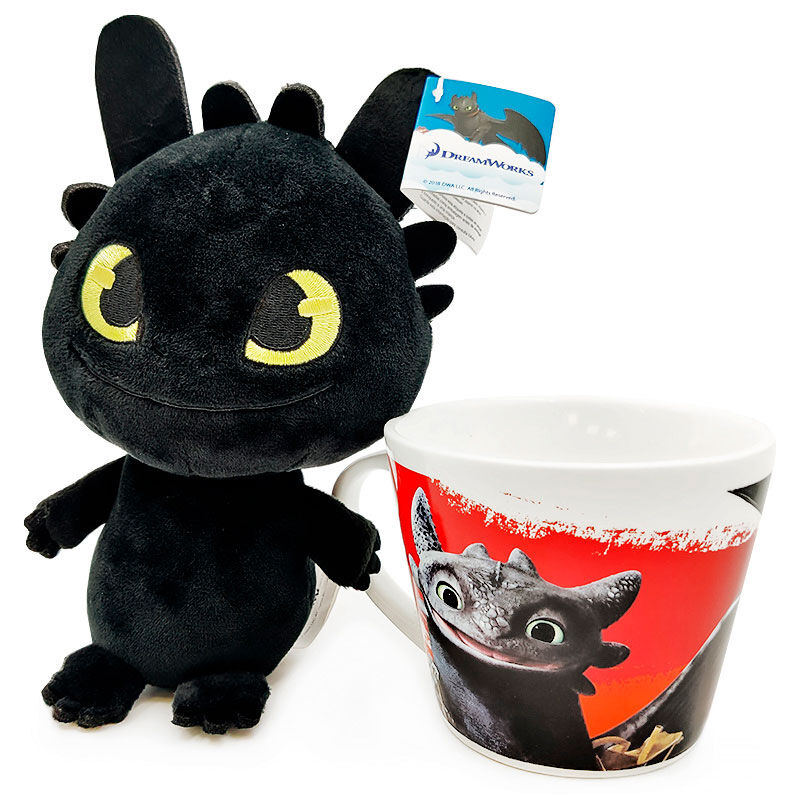 How to Train Your Dragon Toothless Mug + plush toy 18cm 3