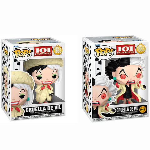POP figure Disney 101 Dalmatas Cruella de Vil 5 + 1 Chase