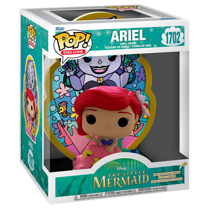 POP figure Deluxe Disney The Little Mermaid Ariel Ursula Stained Glass 1