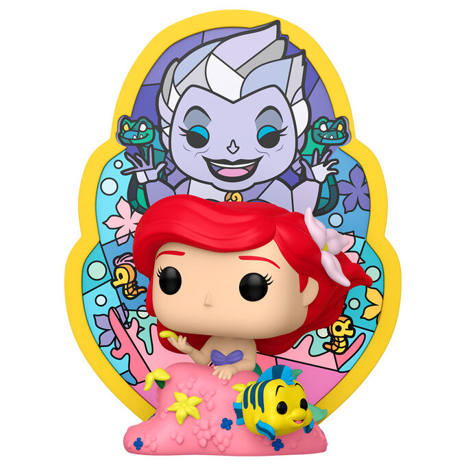 POP figure Deluxe Disney The Little Mermaid Ariel Ursula Stained Glass 2