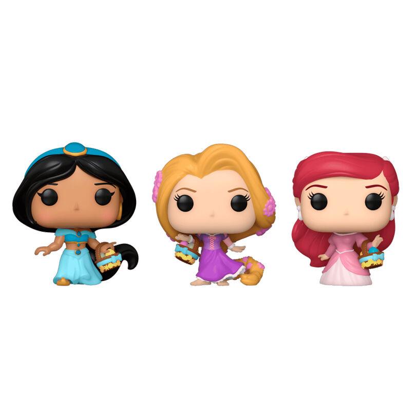 Carrot Pocket POP blister 3 figures Disney Princess Rapunzel Ariel Jasmin easter 1