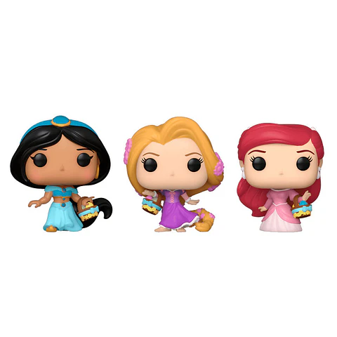 Carrot Pocket POP blister 3 figures Disney Princess Rapunzel Ariel Jasmin easter