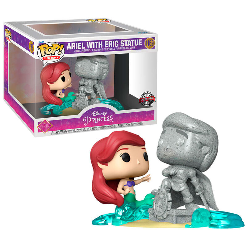 POP figure Disney Ultimate Princess The Little Mermaid Ariel & Statue Eric Exclusive 3