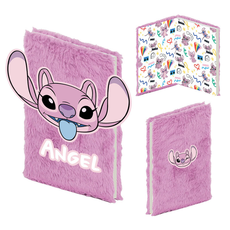 Disney Stitch Angel A5 plush notebook 1