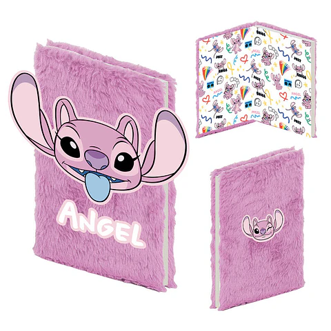 Disney Stitch Angel A5 plush notebook