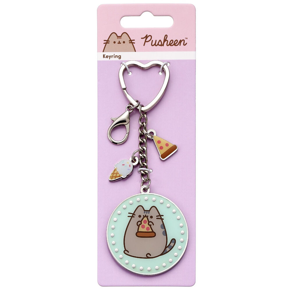 Pusheen Pizza keychain 1