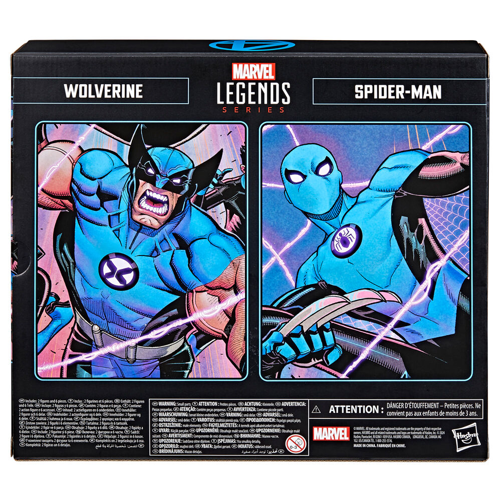 Marvel Fantastic four Wolverine Spiderman pack 2 figures 15cm 9