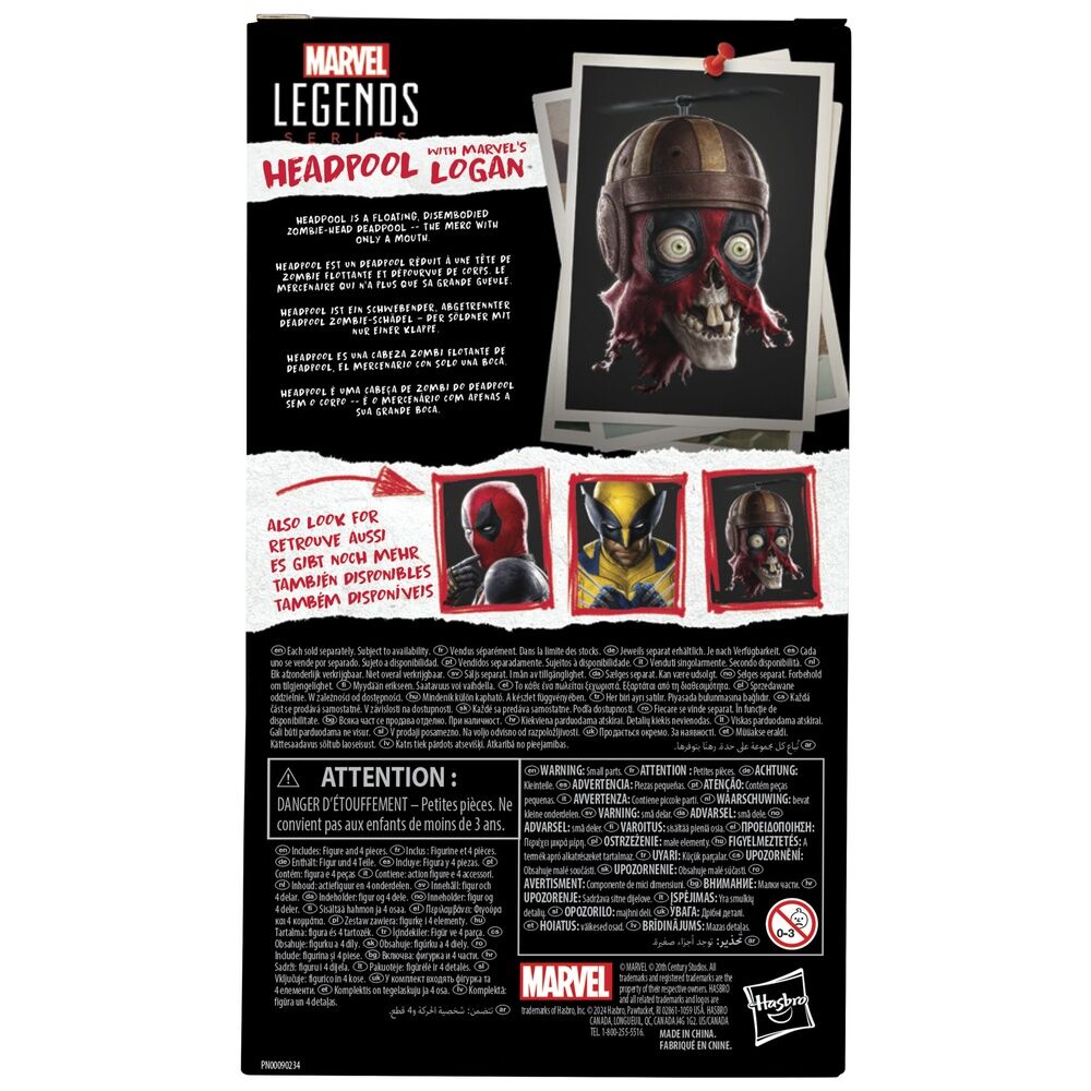 Marvel Legends Series Deadpool & Wolverine - Headpool with Marvels Logan figure 15cm 8