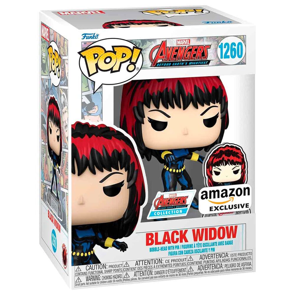 POP figure Marvel Avengers 60th Anniversary Comic Black Widow with Pin Exclusive 1