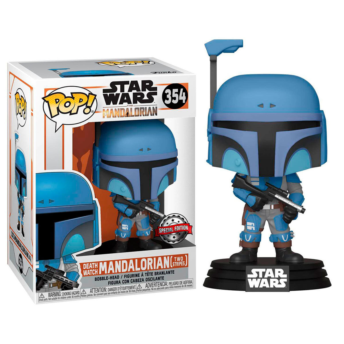 POP figure Star Wars Mandalorian Death Watch Mandalorian Two Stripes Exclusive 1