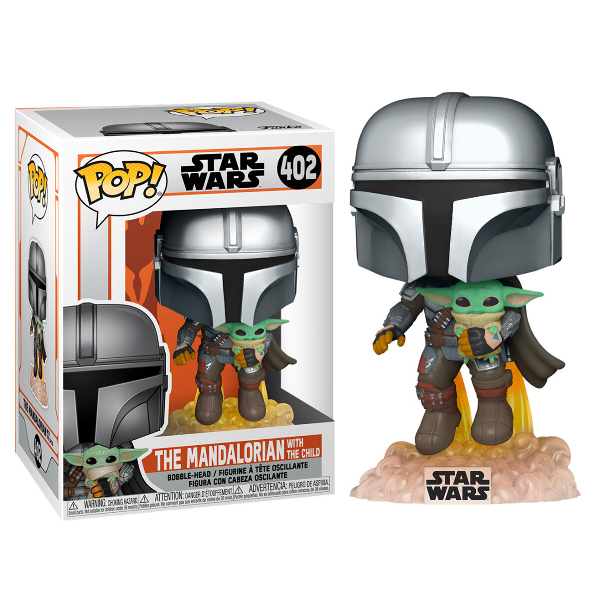 POP figure Star Wars The Mandalorian Mando Flying with Jet Pack 1