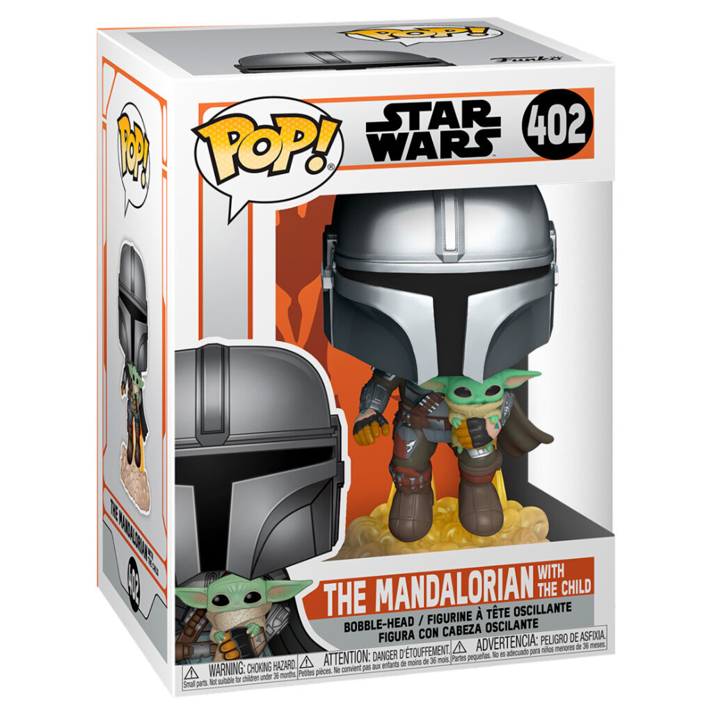 POP figure Star Wars The Mandalorian Mando Flying with Jet Pack 3