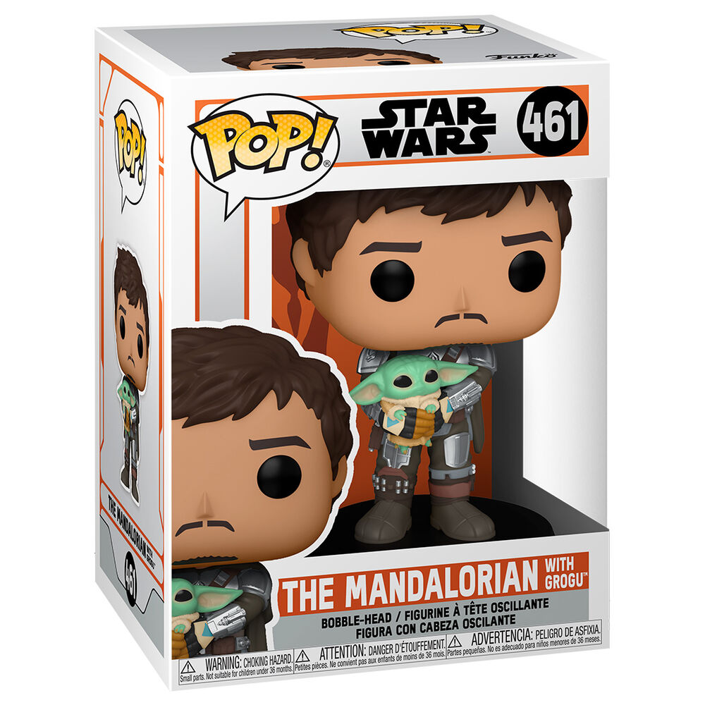 POP figure Star Wars Mandalorian Mando Holding Child 2
