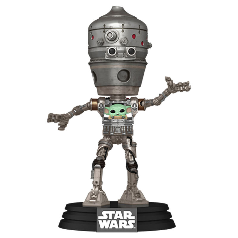 POP figure Deluxe Star Wars The Mandalorian IG-12 with Grogu 2